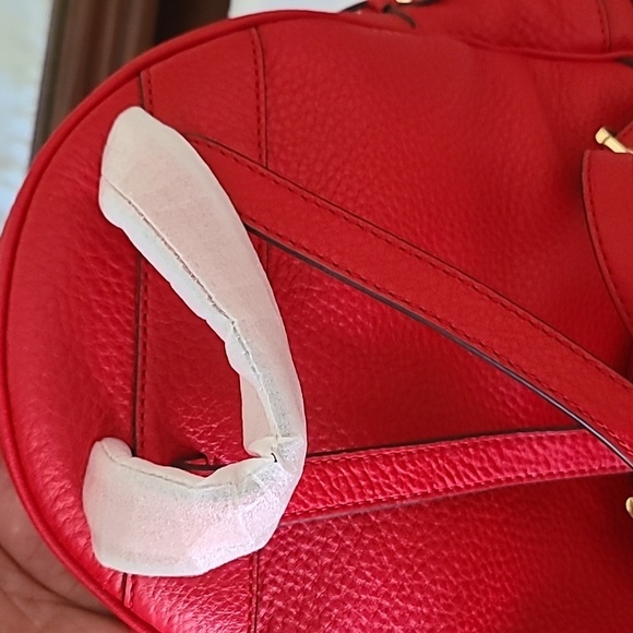 Michael Kors Red Backpack with Gold Studs - Picture 10 of 10